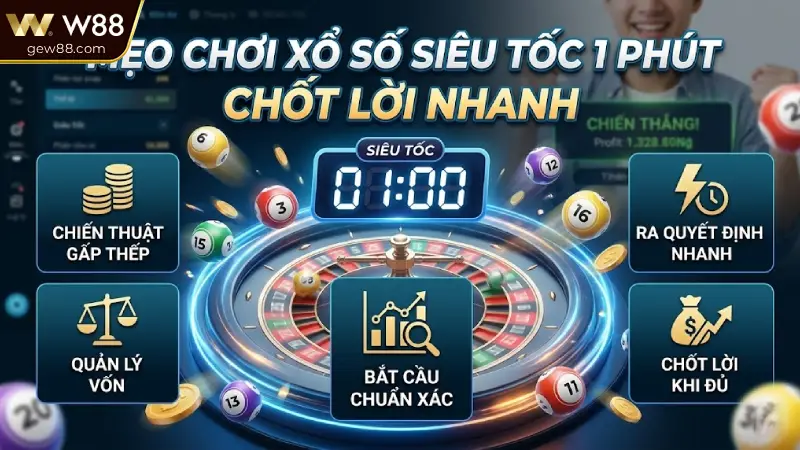 Cách chơi xổ số siêu tốc 1 phút tại W88