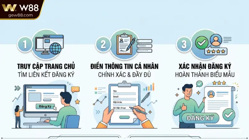 Cách đăng ký tài khoản W88 dành cho tân thủ