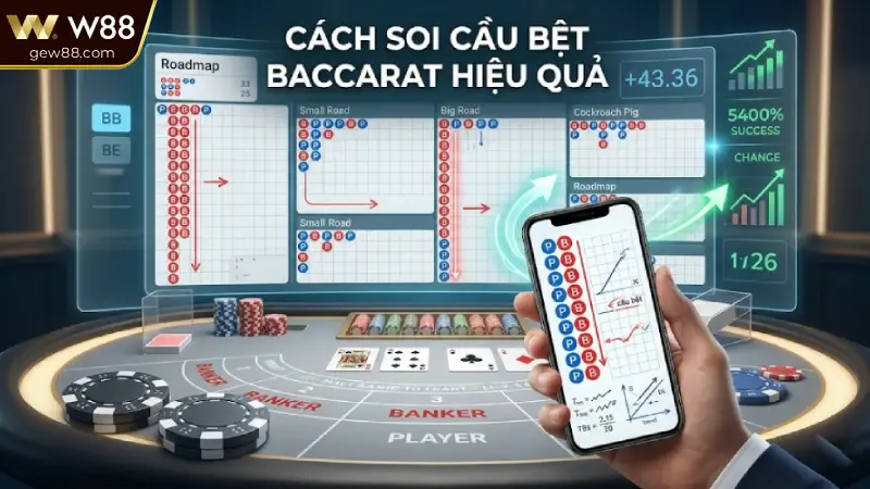 Cách Soi Cầu Bệt Baccarat Tại W88