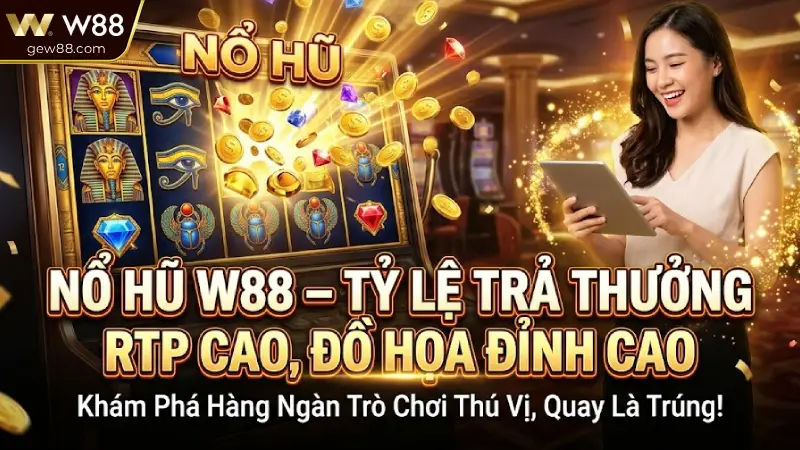 Sảnh Quay Slot W88 Đa Dạng Từ nhiều Nhà Cung Cấp