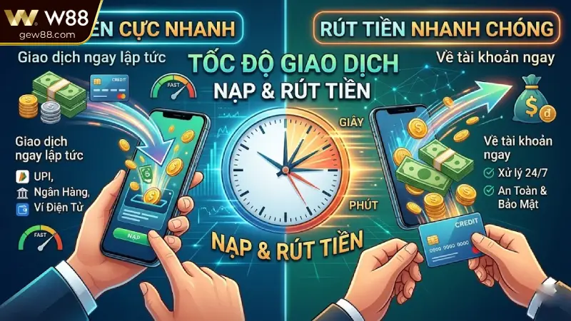 Tốc Độ Nạp Rút Tiền Tại W88