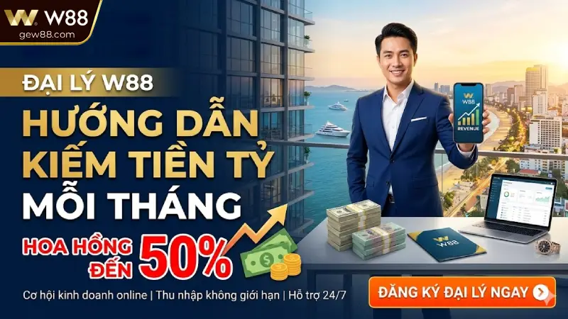 Tỷ Lệ Hoa Hồng W88 Lên Tới 50% Sòng Phẳng