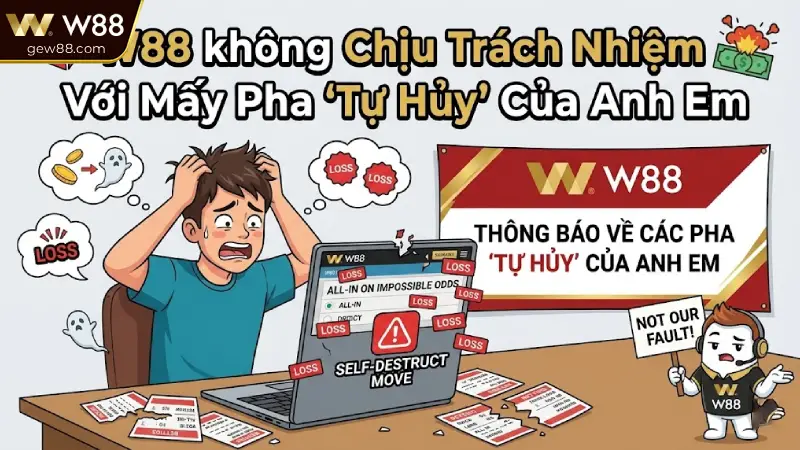 W88 không Chịu Trách Nhiệm Với Mấy Pha "Tự Hủy" Của Anh Em